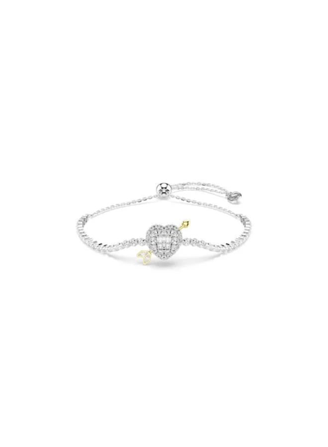 Idyllia White Crystal Rhodium Plated Bracelet